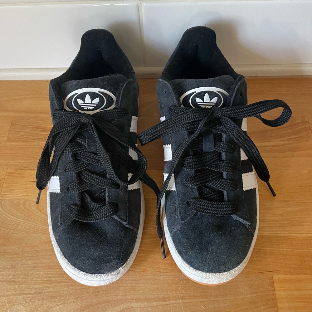 Adidas Navy and White Campus Sneakers - Picture 2 of 11
